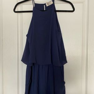 Navy Blue romper with keyhole back